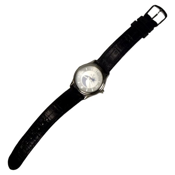BULOVA Model C8341116 Round Case Silver Womens Watch and Dark Bronze Leather ...
